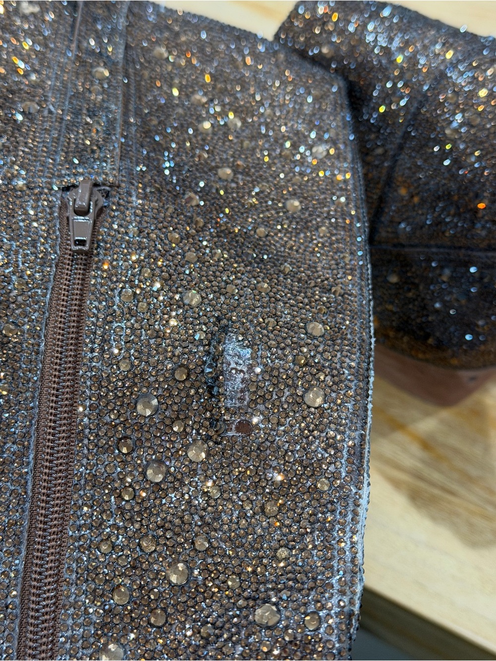 Women’s Brown Glitter Western Boots - Picture 4 of 5